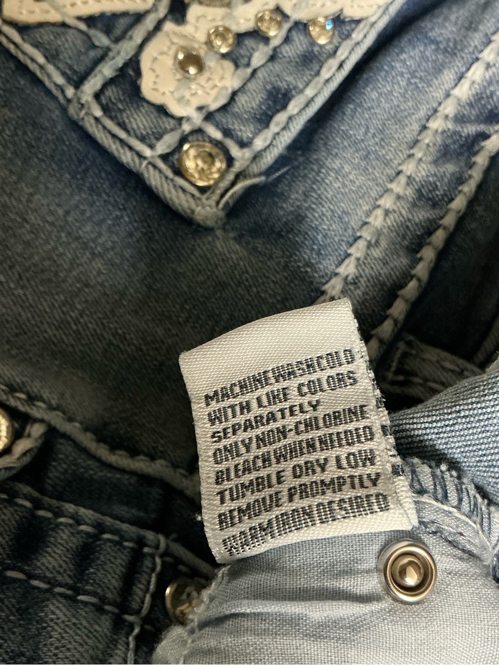 Telepatia Mid-Rise Bootcut Embellished Jeans Size 9/29 - Picture 12 of 13